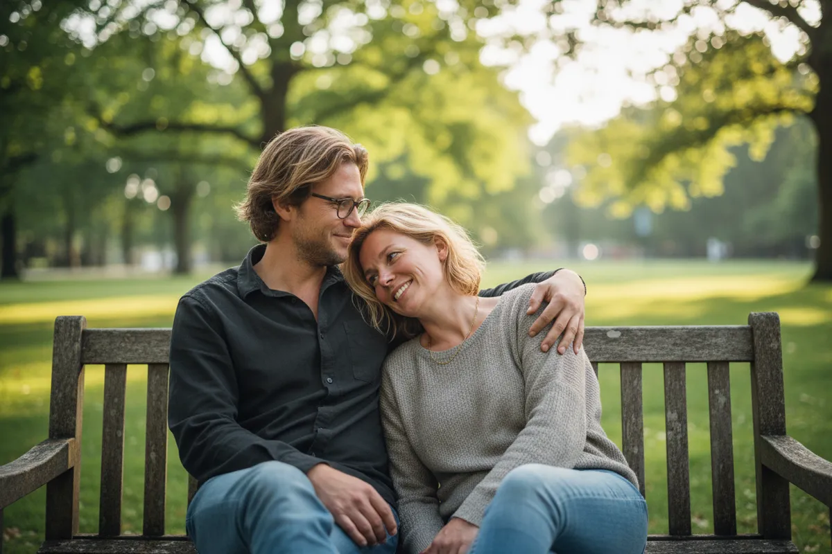 Man en vrouw weer happy met elkaar na een goed gesprek
