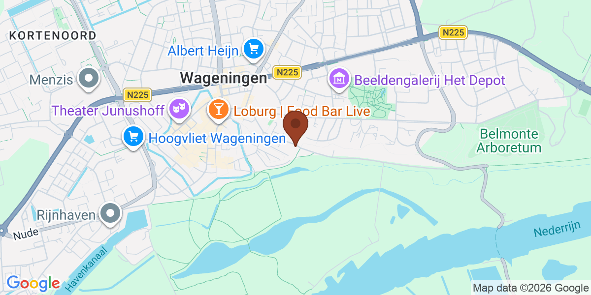 Locatie van Praktijk Wageningen op de kaart