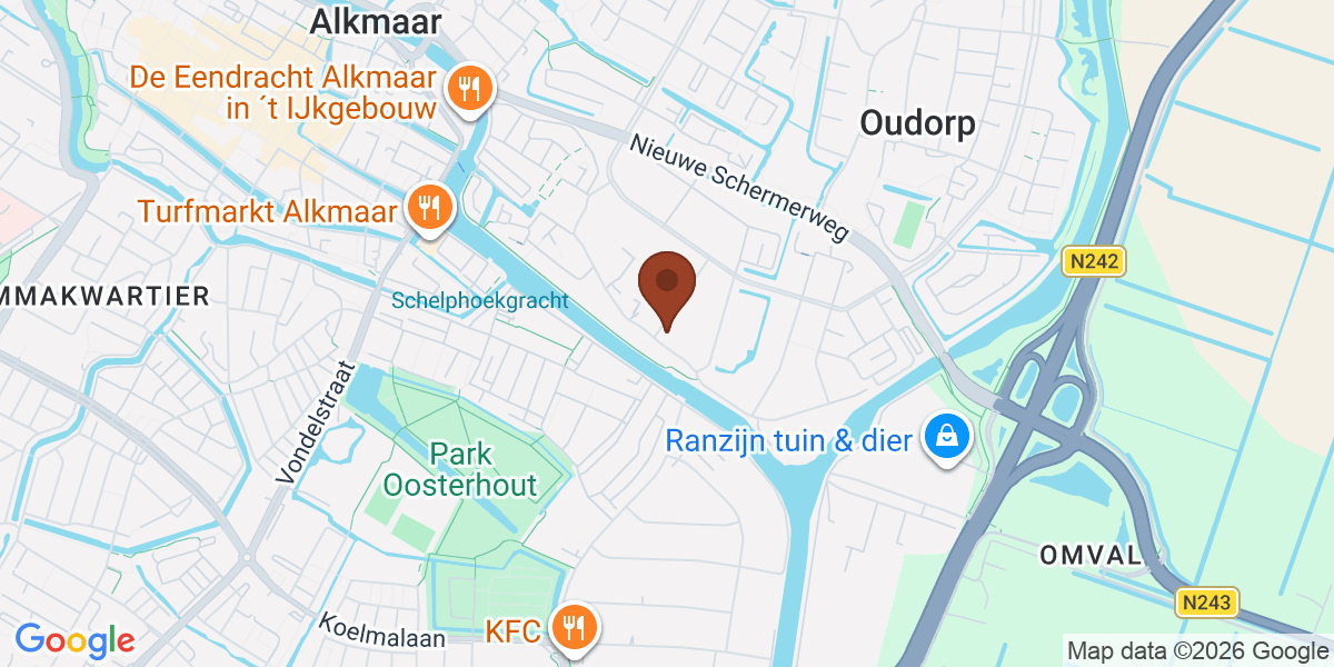 Locatie van Mea Nova op de kaart