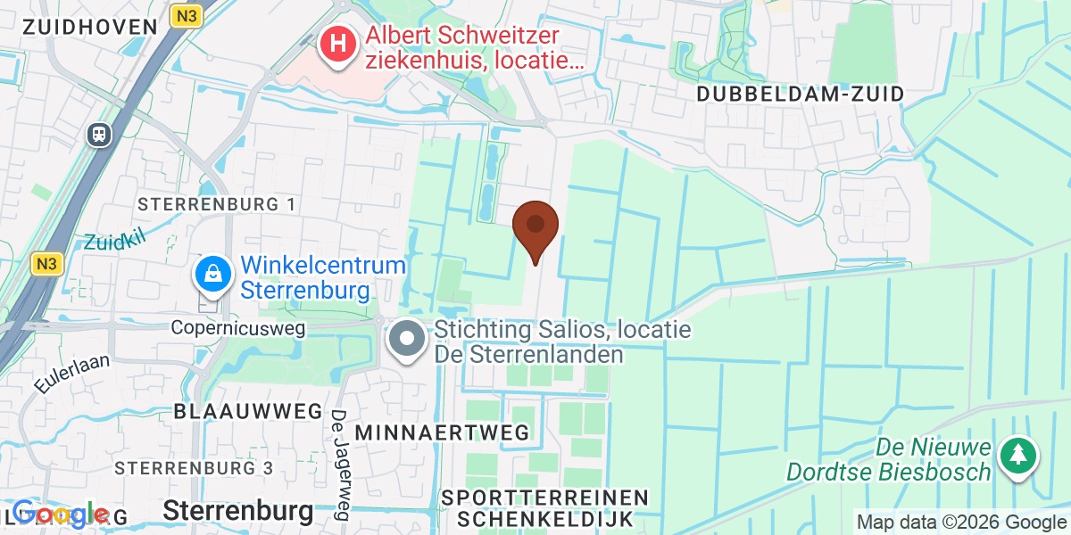 Locatie van Praktijk Herstel Dordrecht op de kaart