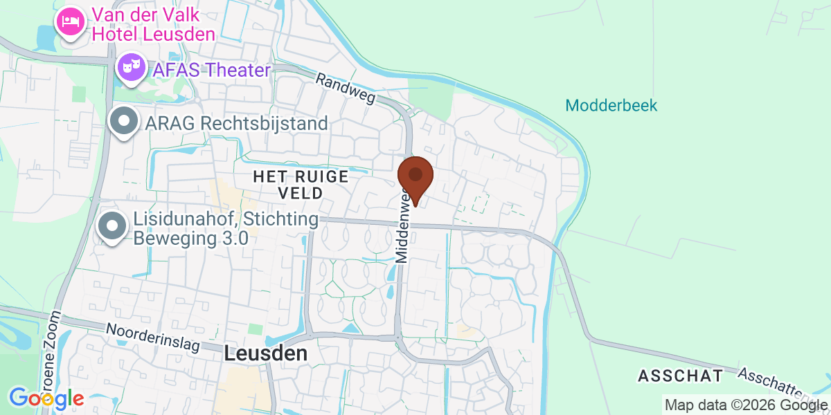 Locatie van Praktijk Leef! Coaching & EFT Relatietherapie in Leusden / Amersfoort op de kaart