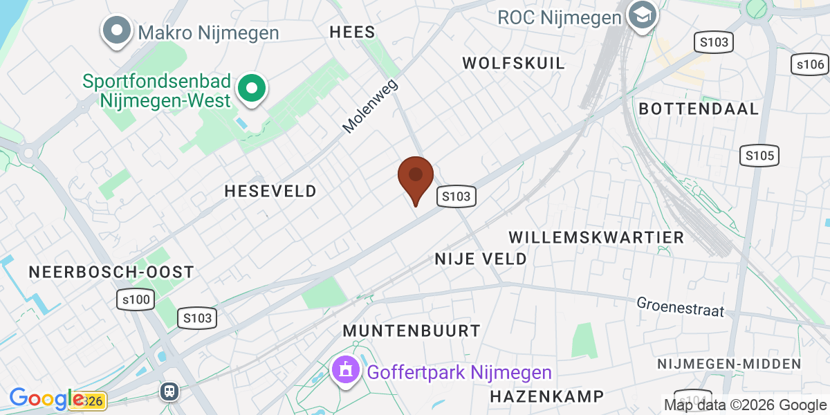 Locatie van Praktijk Bind op de kaart